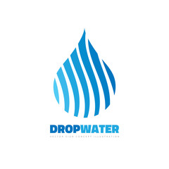 Drop clean water - vector business logo template concept illustration. Abstract creative sign. Design element.