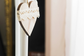 wooden heart hanging