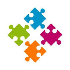 Fototapeta premium puzzle flat icon