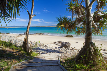 Noosa National Park beach in Queensland, Australia on a clear day