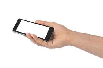 Hand with smartphone