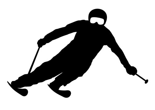 Skifahrer Silhouette