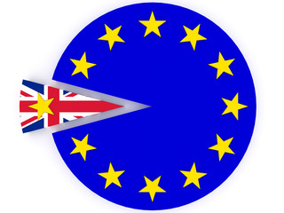 Brexit - United Kingdom departs from European Union - 3D render