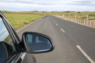 Car Wing Mirror, Lindisfarne; Holy Island