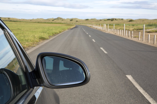 Car Wing Mirror, Lindisfarne; Holy Island