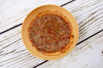 Famous condiment in Malaysia and Indonesia - Sambal Belacan