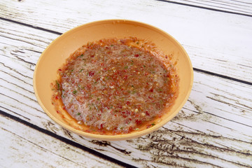 Famous condiment in Malaysia and Indonesia - Sambal Belacan