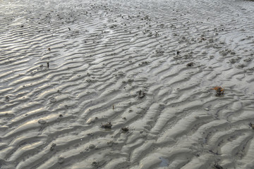 Sand pattern of a beach as background.
