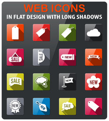 sticker and label icon set