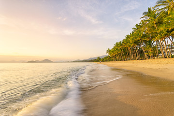 Sunrise over the ocean at Palm Cove in Tropical North Queensland, Australia