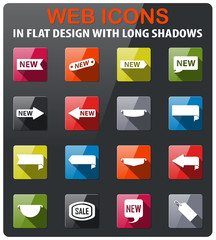 sticker and label icon set