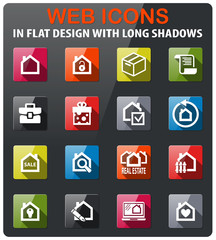 real estate icon set