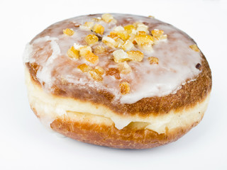 tasty donut on lwhite background