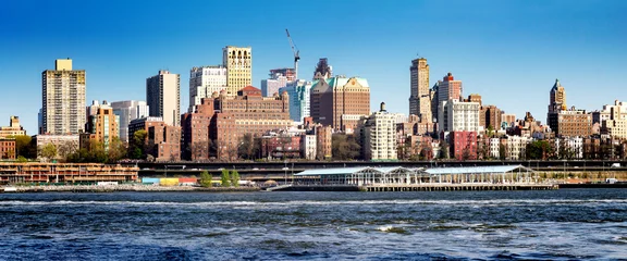 Tableaux ronds sur plexiglas Anti-reflet New York Vue sur les toits du centre-ville de Brooklyn à New York City NYC