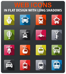 transport icon set