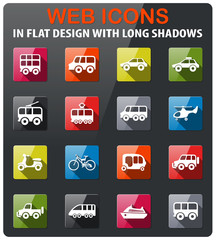 transport icon set