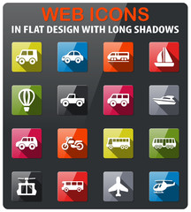 transport icon set