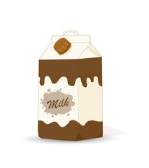 illustration of carton milk with screw cap