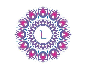 L Letter Abstract Ornament Logo