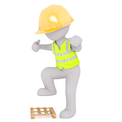 Angry construction worker