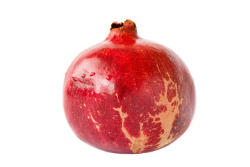 Ripe pomegranate fruit with textured peel