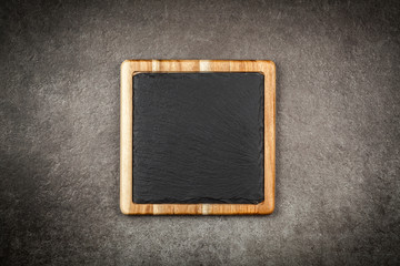 Slate board in a wooden frame