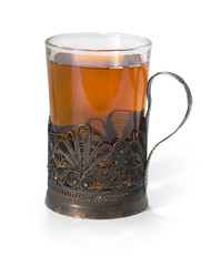 Vintage silverware, very old, rusted rich decorated russian styl