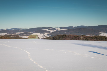 Fototapeta na wymiar Winter im Hochsauerland