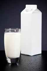 Glass Of Milk And Drinks Carton