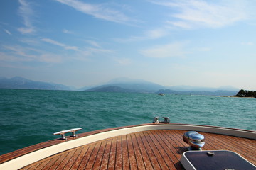 Boat on lake Garda