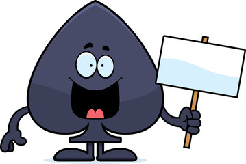 Cartoon Spade Sign