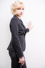 Obraz premium young businesswoman in black