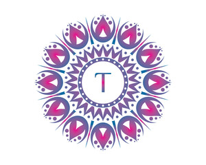 T Letter Abstract Ornament Logo
