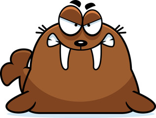 Fototapeta premium Angry Cartoon Walrus