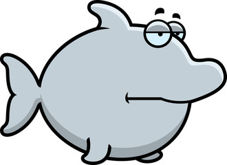 Bored Cartoon Dolphin