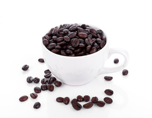 coffee bean on white background