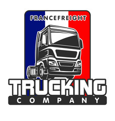 Truck cargo france freight logo template