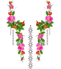 Floral Ethnic necklace pattern