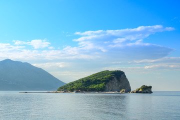 Fototapeta premium Famous Island of Sveti Nikola in Budva. Montenegro, Adriatic sea, Europe.