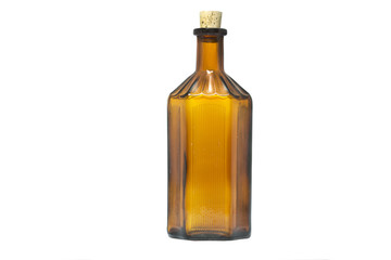 Alte Apothekerflasche auf weißem Hintergrund