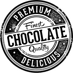 Premium Chocolate Dessert Vintage Stamp