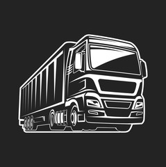 Truck cargo freight logo template