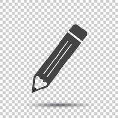 Pencil pictogram icon. Simple flat illustration for business, marketing internet concept on isolated background. Trendy modern vector symbol for web site design or mobile app
