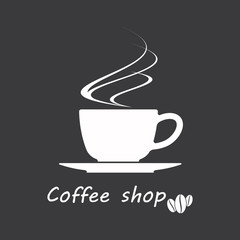 Coffee shop coffee beans. Hipster Vintage Stylized Lettering. Vector Illustration