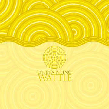 Line painting invite/ greeting card in vector format.