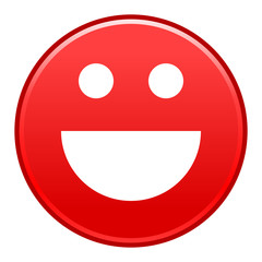 Red smiling face cheerful smiley happy emoticon