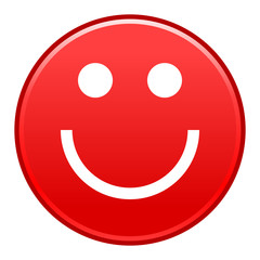 Red smiling face cheerful smiley happy emoticon