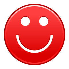Red smiling face cheerful smiley happy emoticon