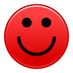 Red smiling face cheerful smiley happy emoticon
