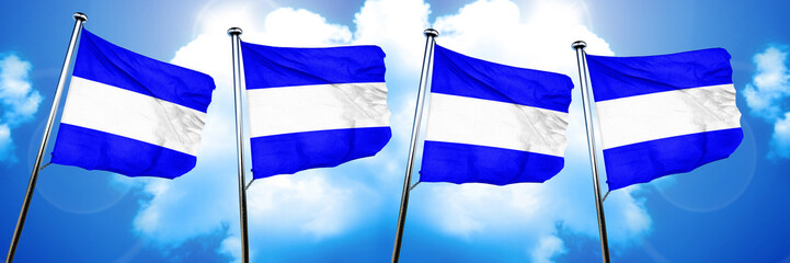 Juliet maritime signal flag, 3D rendering